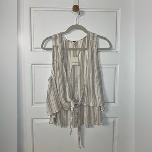 NWT- Free People Front Tie Tank- Size Small